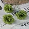 Atacado de fábrica de rosas de diamante de três cabeças para materiais de decoração de casamento, noivado, aniversário e festa de primeiro aniversário