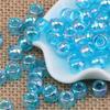 Cuentas de color AB de 6*9 mm, acrílico, color, agujero grande, para pulsera de niños, tocado para el cabello con cuentas, cuentas sueltas, aproximadamente 1870