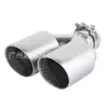 Modificação Automotiva Ak Scorpio Malha Borda Soldada de Camada Dupla Universal Silenciador de Aço Inoxidável Ponteira de Escape Única para Duas Saídas