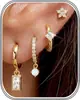 Brincos Grandes de Gota em Cobre Banhado a Ouro Estilo Europeu e Americano Conjunto de Brincos Levemente Luxuoso de Alta Qualidade Exclusivo Transfronteiriço Conserva a Cor Ecológico