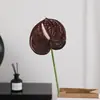 Flor Artificial de Anturio Falso Impresa en 3D Anturio de Fuego Decoración de Salón de Bodas Decoración del Hogar Planta Verde Artificial Fabricante de Flores Falsas