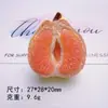 Case de Celular DIY de Toranja 3D Meio Descascada, Pingente de Flor para Cabelo/Sapato, Ornamento Magnético Criativo, Saco Surpresa, Lote de Resina Fofo