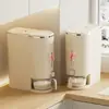 Cubo de Arroz 10kg Grado Alimenticio Sellado a Prueba de Insectos Contenedor de Arroz uforu Cocina Hogar Dispensador de Botón Plástico Cubo de Arroz Caja