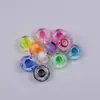 15mm Transparente Sugar Heart Acrílico Grande Orifício Flat-cut Mabei Ábaco Frisado Diy Celular Cadeia Chaveiro Acessórios