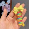 Meninas Rolo Linha Telefônica Anel de Cabelo Dos Desenhos Animados Flor Arco Criativo Doce Rabo de Pônei Linha Telefônica Enrolamento Corda de Cabelo