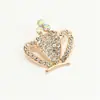 Broche de trébol de cuatro hojas de lujo con diamantes, pequeño pasador de aleación para trajes de mujer, chaquetas, cárdigans y decoraciones de cuello