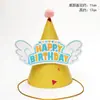 Envío Gratis Empaque Individual Sombrero de Cumpleaños Sombrero de Fiesta Sombrero Puntiagudo Sombrero de Fiesta para Bebés y Niños Sombrero para Pastel