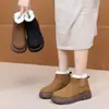 Nuevos Zapatos de Invierno para Mujer, Envío Directo de Una Pieza, Forrados de Felpa, Puntera Redonda, Botas de Algodón Antideslizantes, Cómodas y Versátiles, Botas de Nieve de Suela Gruesa para Mujer