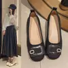 Sapatos Mary Jane para Mulheres 2026 Primavera e Outono Nova Moda Casual Sapatos de Salto Grosso com Fivela Quadrada Confortáveis Slip-On Sapatos Femininos