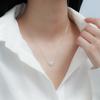 Collar con colgante de estrella y luna de plata esterlina S999 para mujer, estilo frío, elegante cadena para clavícula, diseño de lujo ligero, exquisita cadena de plata para el cuello