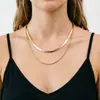 Cadena de Perlas Oceánicas de Venta Caliente Transfronteriza Europea y Americana Cadena para Clavícula de Mujer Colgante de Estrella de Mar y Concha Collar Multicapa Apilable Venta al por Mayor