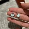 Pendientes de Resina con Ondas de Agua Amor Metal Diseño Nicho Femenino Elegante Lujo Ligero Moda Personalizados Combinan con Todo Pendientes Pendientes