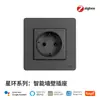 Anillo de estrella modelo privado graffiti hogar inteligente enchufe inteligente zigbee temporizador de aplicación voz enchufe de pared de calibre europeo