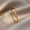 Anel Pequeno Laço Feminino Elegante Design de Nicho Estilo Frio Sensação de Alto Padrão Luxo Leve 2021 Novo Estilo Anel Tendência