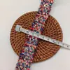 Cinturón Tejido de Tweed Colorido de Ala Ancha con Cerdas de Cepillo de Dientes, Lentejuelas Doradas de Seda, Accesorios para Ropa, Accesorios para Manualidades