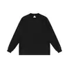 Camiseta de algodón ligera de manga larga para hombre, 280 g, adecuada para primavera y otoño, corte holgado, versátil, cuello redondo, casual, básica, top de color liso