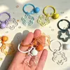 Llavero Anillo Estrella Acrílico Colorido Campana Linda Estrella DIY Hebilla de Candado para Mochila Accesorios Colgantes Regalo
