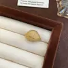Anel Aberto Coração de Girassol Vintage Nicho Requintado Simples Retro Luxo Leve Versátil para o Dia a Dia Anel para o Dedo Indicador