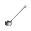 Cuchara redonda con forma de oso de acero inoxidable 304, versión engrosada, cuchara de sopa para el hogar con bordes redondeados, cuchara para comer para niños con mango largo