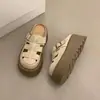 Zapatos Perforados Retro de Punta Cerrada para Mujer 2026 Nuevo Estilo de Verano para Mujeres Petites, Sandalias Elegantes Tipo Birkenstock con Suela Gruesa para Aumentar la Altura
