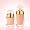 Stock Listo del Fabricante 30/50ml Botella de Base de Maquillaje Líquida con Forma de Huevo, Botella Dispensadora de Vidrio para Loción, Materiales de Empaque Cosmético al por Mayor