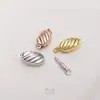 Galvanizado Recubrimiento al Vacío Oro Real 18K Oro Blanco Hebilla de Perla Tazón Rayado Hebilla de Frijol Hebilla de Barra Enchufable Accesorios para Collares DIY