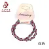 Una tarjeta con dos scrunchies elásticos anudados tejidos a mano Cuerda para el pelo trenzada de bloques de color vibrantes Accesorios para el pelo Estilo coreano Accesorios para el pelo