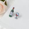 2020 Europeu e Americano novas jóias dos desenhos animados pingando liga de óleo broche de vidro de vinho tinto pino de seda lenço de seda fivela pino acessórios crachá