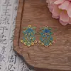 Dijes de aleación con forma de flor de loto, mariposa y abeja, para joyería, accesorios y adornos DIY, hechos a mano en estilo tradicional chino, adecuados para Hanfu y otras prendas tradicionales chinas