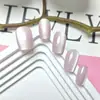Puntas de Uñas Postizas Ojo de Gato Morado, Juego de 10 Piezas, Pegatinas para Uñas de Color Sólido, Uñas Postizas Hechas a Mano Suaves y Elegantes