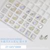 Joyería para Uñas Luz de Luna Azul Joyería de Diamantes Fondo Puntiagudo Multifacetado Corazón Torcido Diamante Accesorios para Uñas Corazón Mariposa Cristal Diamante con Forma Especial