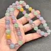 Pulseira Três Cores Cor de Jade, Pulseira de Jade Quartizito, Pulseira Vintage com Múltiplas Pedras de Jade Quartizito, Colar Verde Esmeralda Atacado