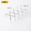Estante de Almacenamiento de Cocina de Acero Inoxidable para Uso Doméstico, Soporte Extensible y Plegable para Tapas de Ollas con Drenaje