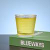 Copo de Vidro Transparente Estilo Ins para Casa, Copo para Bebida Fria, Copo para Suco, Copo de Água de Vidro com Padrão de Favo de Mel, Caneca de Café Estilo Americano