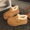 Zapatos Birkenstock Cálidos de Suela Gruesa para Aumentar la Altura con Plus-terciopelo, Zapatos de Mujer Peludos sin Cordones, Nuevos Botas de Nieve de Invierno 2026, Zapatos de Algodón