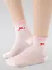 Calcetines Infantiles al por Mayor 1977 Primavera/Verano 2026 Delgados Corazón Princesa Algodón Malla Transpirable Calcetines para Niñas