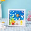 Pegamento en crema para niños DIY juguete hecho a mano Marco de fotos de concha Pintura Guardería Paquete de materiales para pintar bandeja hecha a mano para padres e hijos