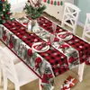 Mantel navideño exclusivo de alta venta transfronteriza, impreso en alta definición, con temática de flor de Nochebuena, para decoración festiva, apto para uso doméstico