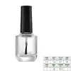 Botellas Transparentes Redondas y Cuadradas para Esmalte de Uñas 5ml 10ml 15ml Botellas de Vidrio para Cosméticos con Tapa y Pincel