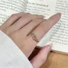Anillo de Plata Pura S999 con Diseño de Cruz Retorcida Estilo Ins Coreano, Diseño de Nicho, Venta al por Mayor de Joyería, con un Toque Fresco y Versátil para Mujeres