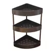 Estante de Almacenamiento para Esquina de Encimera de Cocina, Estante Triangular para Esquina de Pared Semicircular sin Taladro para Uso Doméstico, Estante de Almacenamiento para Botellas y Frascos de Especias