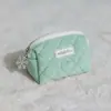 Bolsa de Maquiagem Rombus Coração Simples Personalizada Bolsa de Armazenamento de Maquiagem Portátil de Veludo Bolsa de Armazenamento com Pingente de Floco de Neve