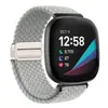 Adecuado para correa Fitbit Versa 4, Sense bucle tejido de nailon con cierre magnético de metal Versa 2