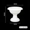 Maceta alta con forma de taza de cerámica de imitación para balcón y uso doméstico, Maceta hidropónica de plástico, Maceta con forma de columna romana para rábano verde, Maceta para cactus