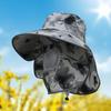 Sombrero de sol de ala ancha para primavera y verano, sombrero de sol para secado al aire libre en granja, sombrero de sol con protección solar para ciclismo, sombrero de té con máscara a prueba de polvo para mujer