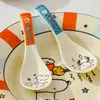 Plato Cerámico Serie Colorida de Snoopy Set de Vajilla para el Hogar Plato de Cena Lindo para Niños Plato Cuchara Palillos Plato Tazón de Sopa Tazón para Fideos Instantáneos