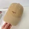 Boné de Baseball Retro Bordado com Letras Desgastadas Estilo Coreano, Aba Macia, Estilo Novo, Circunferência da Cabeça Grande, Boné de Sol Bico de Pato para Mulheres