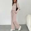 Conjunto de moda transfronterizo europeo y americano, nueva colección de otoño para mujer, ropa casual para estar en casa, conjunto de dos piezas de pantalones largos