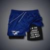 Pantalones Cortos de Fitness Transpirables de Secado Rápido Ajustados para Hombre de Verano Doble Capa Traje Deportivo de Fitness para Hombre