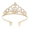 Coroa nupcial festa de casamento moda princesa carb coroa cabelo banda liga cristal coroa tiara acessórios de festa